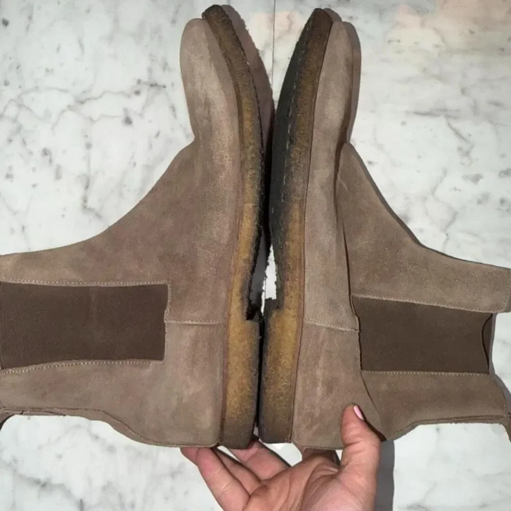 Allsaints Men's Grey and Tan Boots